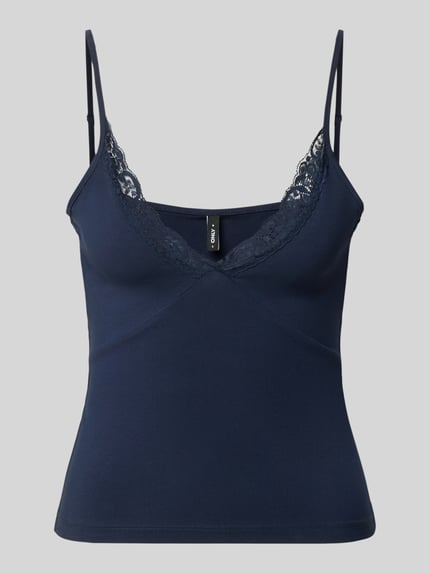 Slim Fit Trägertop aus Baumwoll-Mix Modell 'KISS' Shop The Look MANNEQUINE