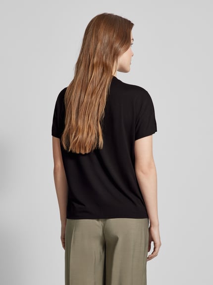 MOS MOSH T-shirt met V-hals, model 'Shira' BLACK - 5