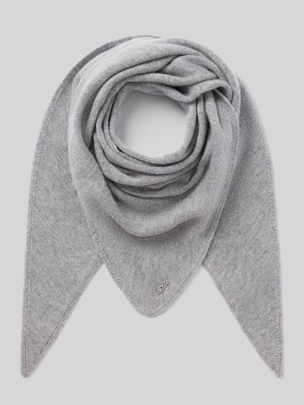 BOSS Schal mit metallischem Logo-Detail Modell 'Lancetta_scarf' Mittelgrau 1