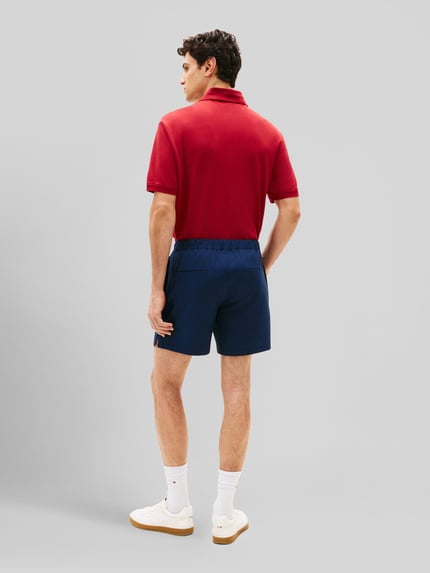 Tommy Hilfiger regular fit short van seersucker model 'DOVER' Donkerblauw - 5