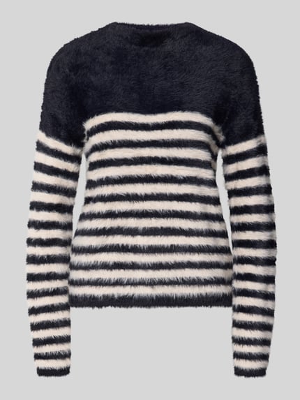Christian Berg Woman Strickpullover aus Kunstfell Black 2