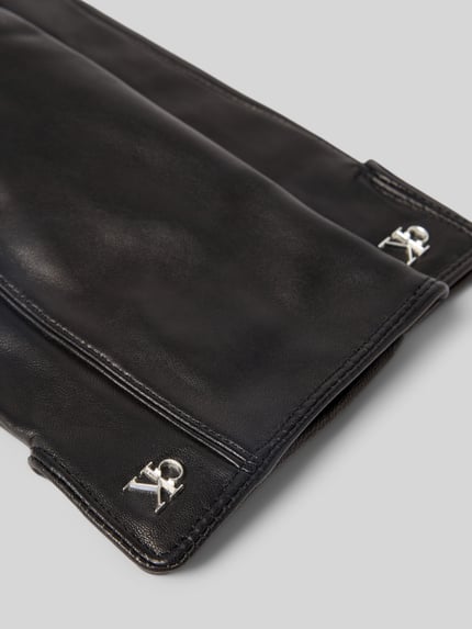 CK Calvin Klein Handschuhe in Leder-Optik mit Woll-Anteil Black 2