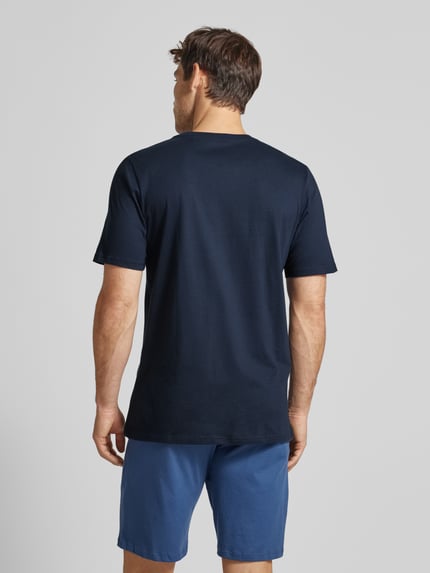 SCHIESSER T-Shirt mit kurzer Knopfleiste Dunkelblau 5