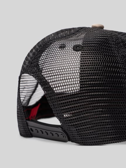 Produktfoto, Basecap mit Label-Detail Modell 'KODY' od HUGO, dwukolorowy design, tylna część z siatki, regulowane zapięcie