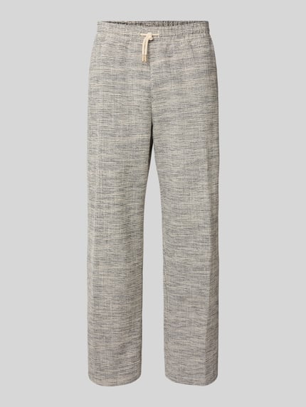 BLKVIS Regular Fit Stoffhose mit Strukturmuster Offwhite 2