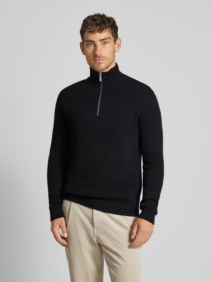 Selected Strickpullover mit gerippten Abschlüssen Modell 'DANE' Black 4