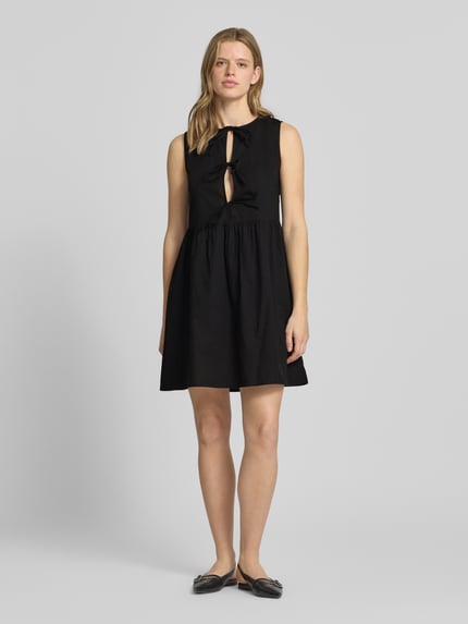 PIECES Ausgestelltes Blusenkleid aus reiner Baumwolle Modell 'JOLLY' Black 1