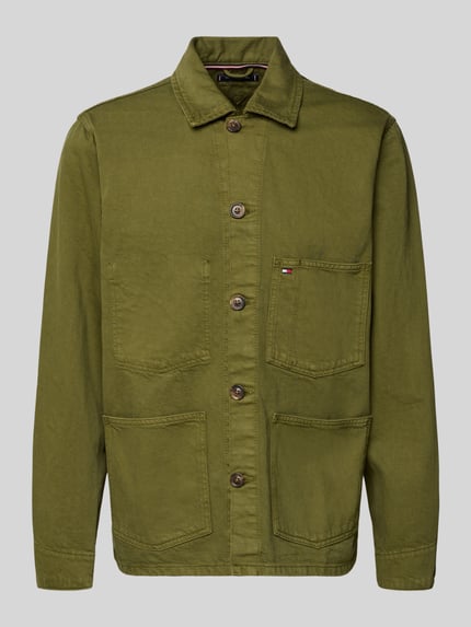 Tommy Hilfiger Kurtka koszulowa z czystej bawełny w kroju regular fit Oliwkowy 2