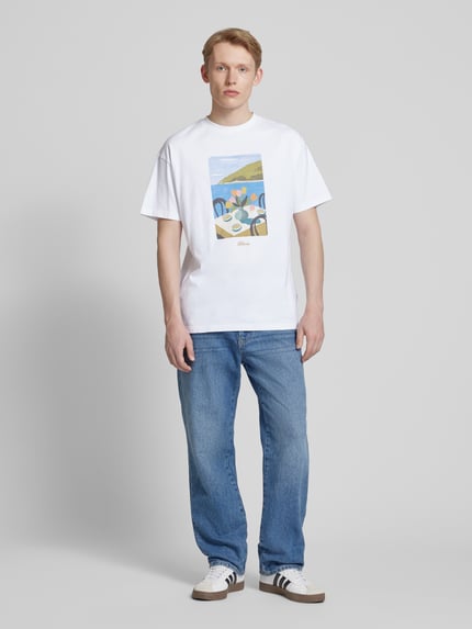 BLKVIS T-Shirt mit Motiv-Print Modell 'SOSTA' Weiss 1