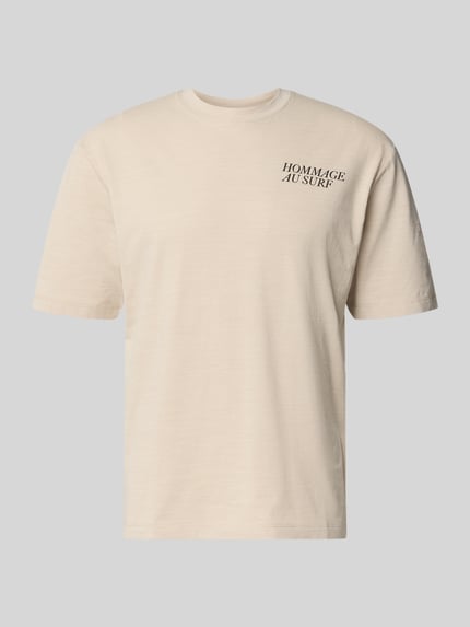 s.Oliver RED LABEL Regular fit T-shirt van katoenmix Beige - 2