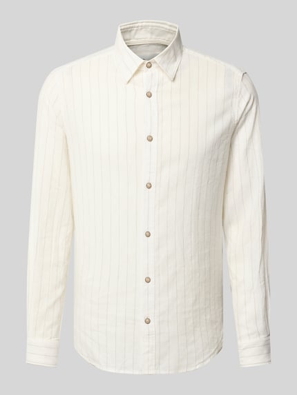 s.Oliver RED LABEL Regular Fit Freizeithemd aus Leinen-Baumwoll-Mix Weiss 2