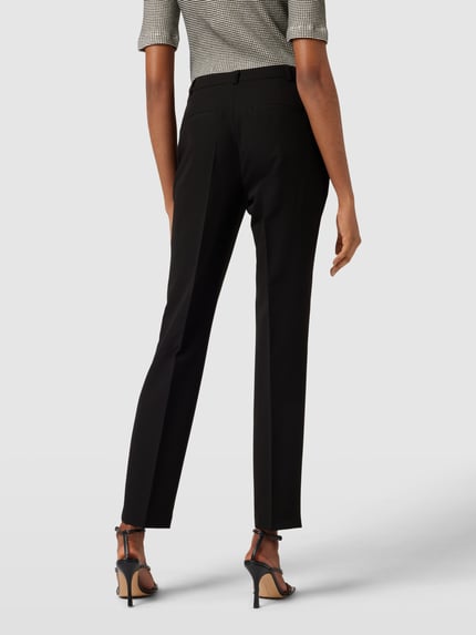 Jake*s Collection Slim fit broek in effen design Zwart - 5