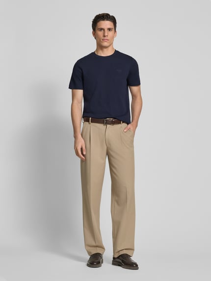 JOOP! JEANS T-Shirt mit Strukturmuster Modell 'Aslomar' Marine 1