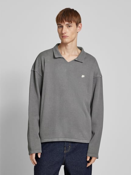 PEGADOR Longsleeve mit V-Ausschnitt Taupe 4