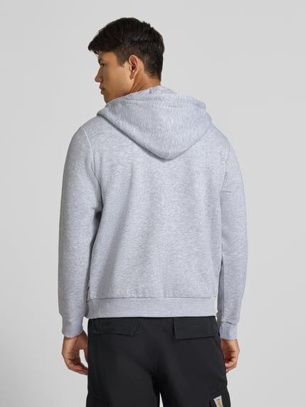 JACK & JONES bluza rozpinana o kroju regular fit z mieszanki bawełny model 'BRADLEY' Jasnoszary melanż 5