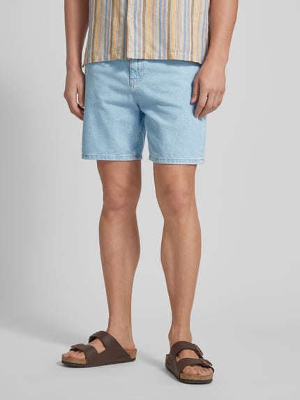 MANGO Regular Fit Jeansshorts im 5-Pocket-Design Modell 'TETUAN' Hellblau 4
