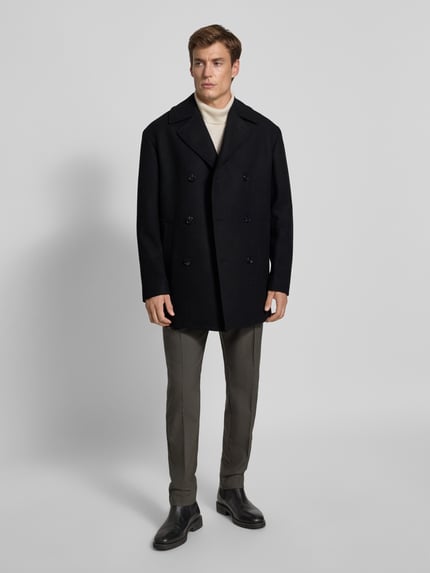 Matinique Mantel aus Woll-Mix Modell 'BURNLEY' Black 1