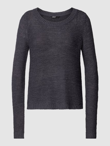 ONLY Strickpullover mit Rundhalsausschnitt Modell 'GEENA' Dunkelblau 2