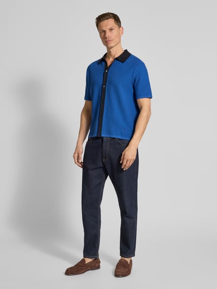 Paul Smith Freizeithemd mit Knopfleiste Marine 1