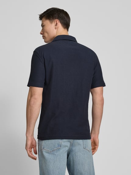 Samsøe Samsøe Regular Fit Poloshirt mit kurzer Knopfleiste Dunkelblau 5