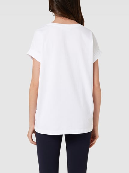 ARMEDANGELS T-shirt met geribde ronde hals, model 'IDAARA' Wit - 5