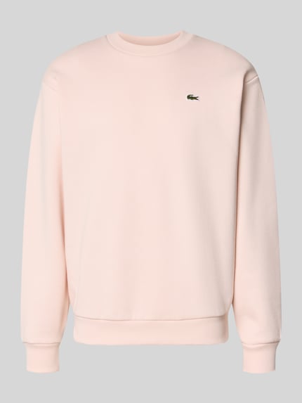 Produktfoto, Regular Fit Sweatshirt aus Baumwoll-Mix von Lacoste in Hellrosa mit glatter Textur und kleinem Markenlogo auf der Brust, Herren Sweatshirt von Lacoste