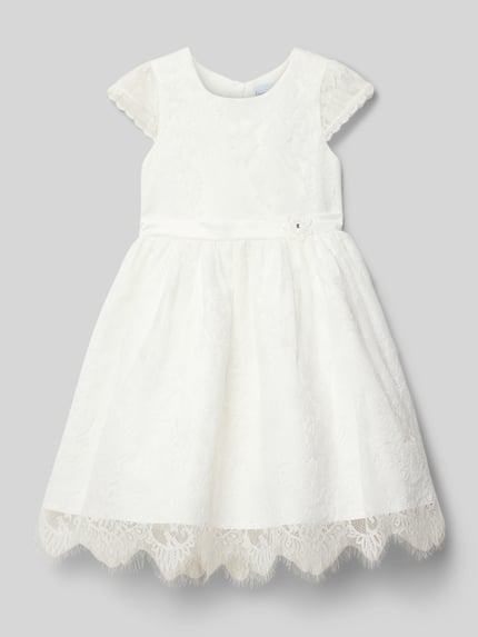 Happy Girls Regular fit jurk met kant Ecru - 1