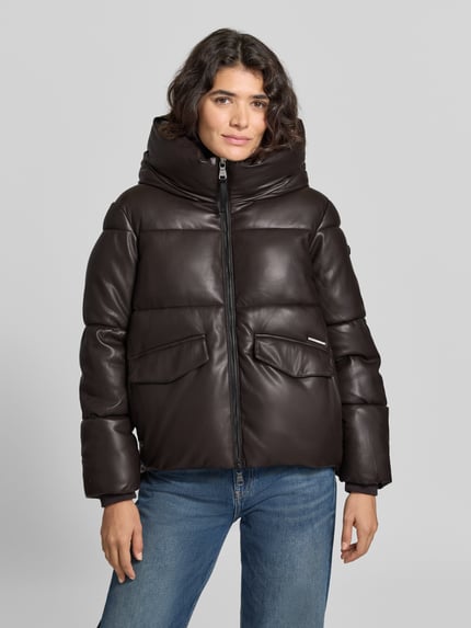 khujo Steppjacke in Leder-Optik Modell 'AURORA2' Dunkelbraun 4