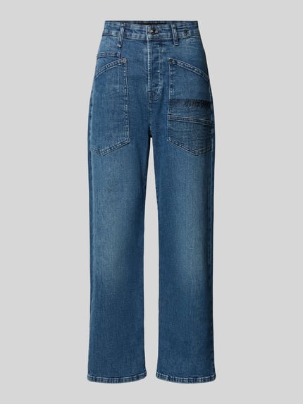 MAC Jeans mit Ziersteinbesatz im 5-Pocket-Design Blau 2