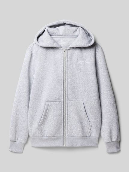 Karl Kani Regular Fit Sweatjacke aus Baumwoll-Mix mit Reißverschluss Mittelgrau Melange 1