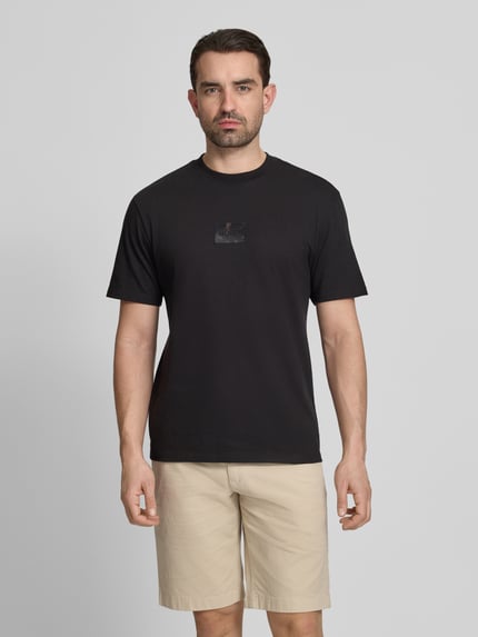 HUGO Regular Fit T-Shirt aus reiner Baumwolle Modell 'DUMEON' Black 4