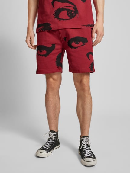 The Hundreds Sweatshorts mit Motiv-Print Rot 4