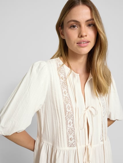 Jake*s Casual Minikleid mit Schnürverschluss Offwhite 3