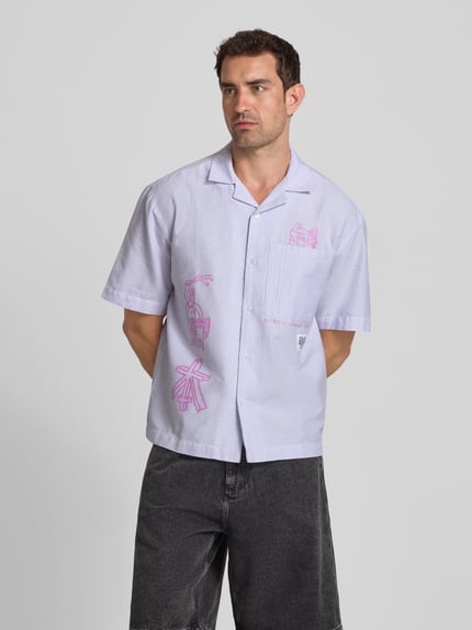 Edwin Regular Fit Freizeithemd mit Label-Detail Lila 4