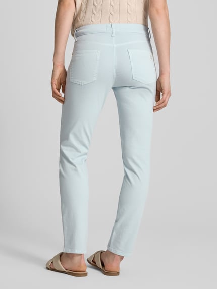 CAMBIO Jeansy o skróconym kroju slim fit model ‘PIPER’ Błękitny 5