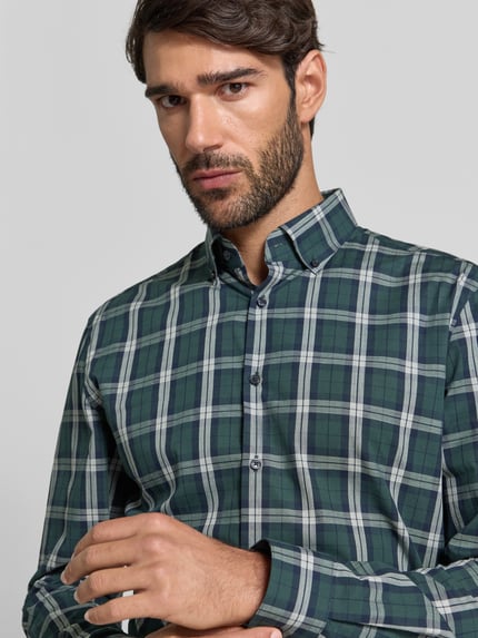 Jake*s Slim Fit Business Hemd aus Baumwolle Bottle 3