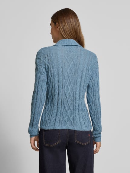 Scotch & Soda Gebreide pullover met kabelpatroon Jeansblauw - 5