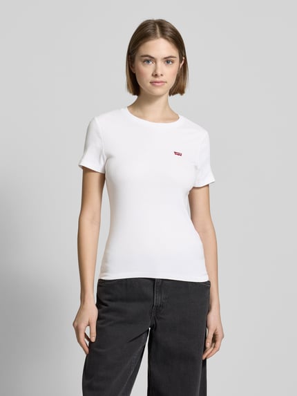 Levi's® T-Shirt mit Label-Stitching Weiss 4