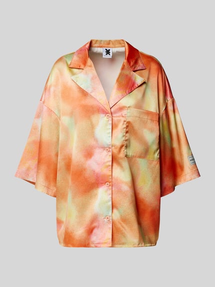 Karo Kauer Bluse mit Brusttasche Rosa 2