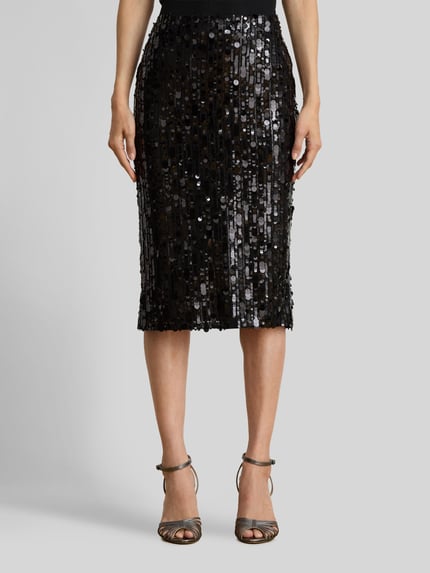 Lauren Ralph Lauren Midi-Rock mit Allover-Pailletten Black 4