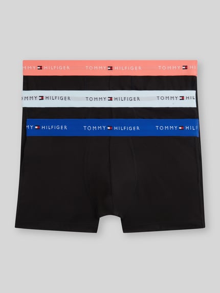 Tommy Hilfiger Regular Fit Trunks aus Baumwoll-Mix im 3er-Pack Black 2