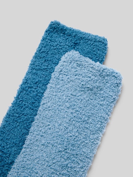 camano Skarpety z elastycznym pasem model ‘Socks cosy sustainable’ w zestawie 2 szt. Jeansowy niebieski 2