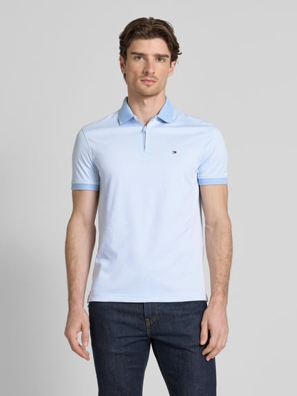 Tommy Hilfiger Regular Fit Poloshirt aus Baumwoll-Mix Hellblau 4
