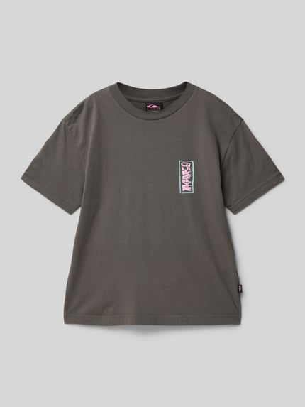 Quiksilver T-Shirt mit Label-Print Graphit 1