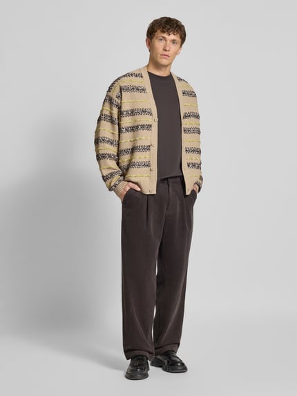 Jake*s Studio Men Strickjacke mit V-Ausschnitt Beige 1