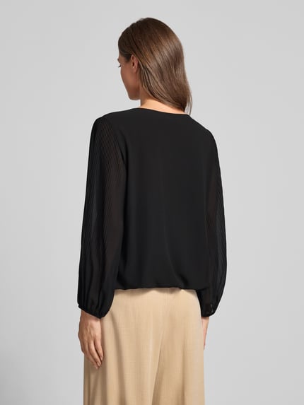 ZABAIONE Bluse mit V-Ausschnitt Modell 'Be44rtaa' Black 5