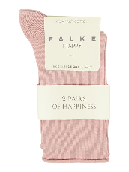 FALKE Sokken met stretch in een set van 2 paar, model 'Happy' Roze - 2