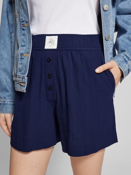 PIECES Regular fit boxershort met labelpatch, model 'PLUTO' Marineblauw - 3