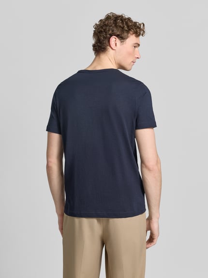 LERROS T-shirt met korte knoopsluiting Marineblauw - 5