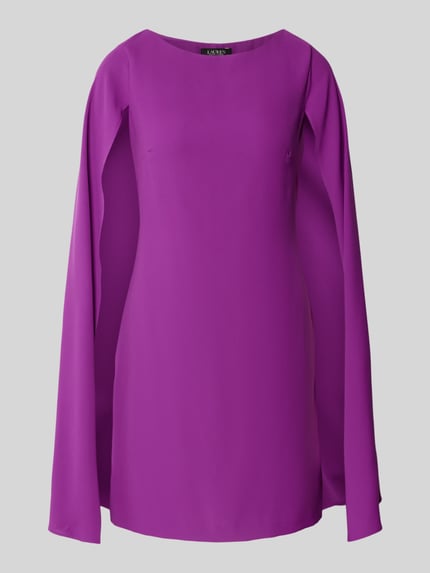 Lauren Ralph Lauren Cocktailkleid mit Rundhalsausschnitt Modell 'PETRA' Aubergine 2